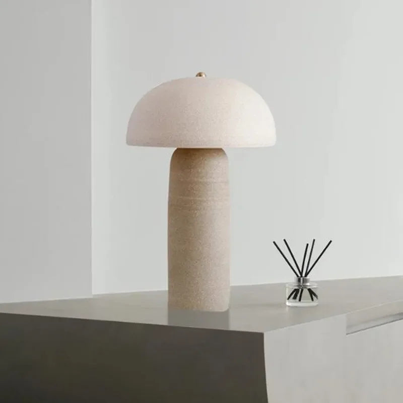 lampe rétro en céramique design créatif style champignon décoratif