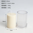moule cylindrique à rayures pour fabrication de bougies en acrylique