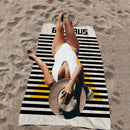 serviette de plage géométrique bauhaus microfibre absorbante