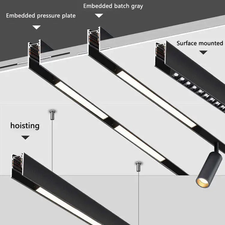 rail d éclairage magnétique moderne pour intérieur en aluminium - vue 11 sur 28