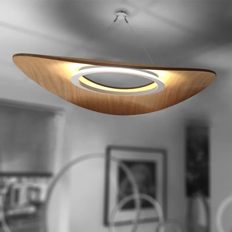 lustre minimaliste moderne en bois design danois - vue 3 sur 8