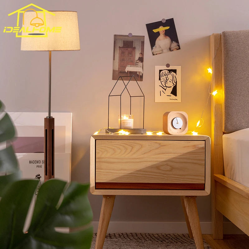 lampadaire en bois massif style wabi-sabi zen art lumineux - vue 10 sur 9
