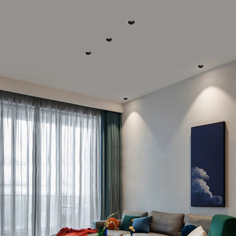 projecteurs led encastrés foco lampe aluminium downlight - vue 3 sur 7