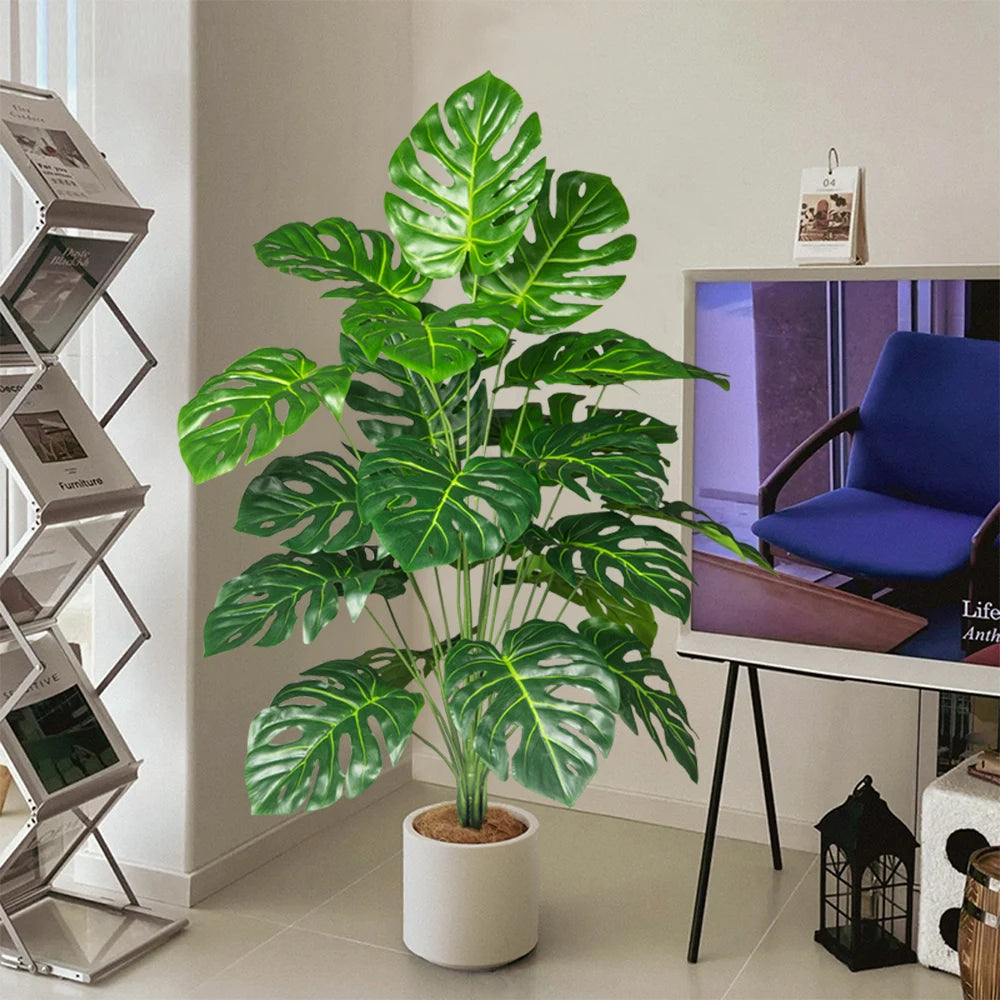 arbre monstera artificiel pour décoration de jardin et bureau - vue 6 sur 9