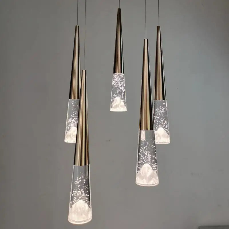 suspension moderne en cristal pour éclairage intérieur élégant - vue 3 sur 16