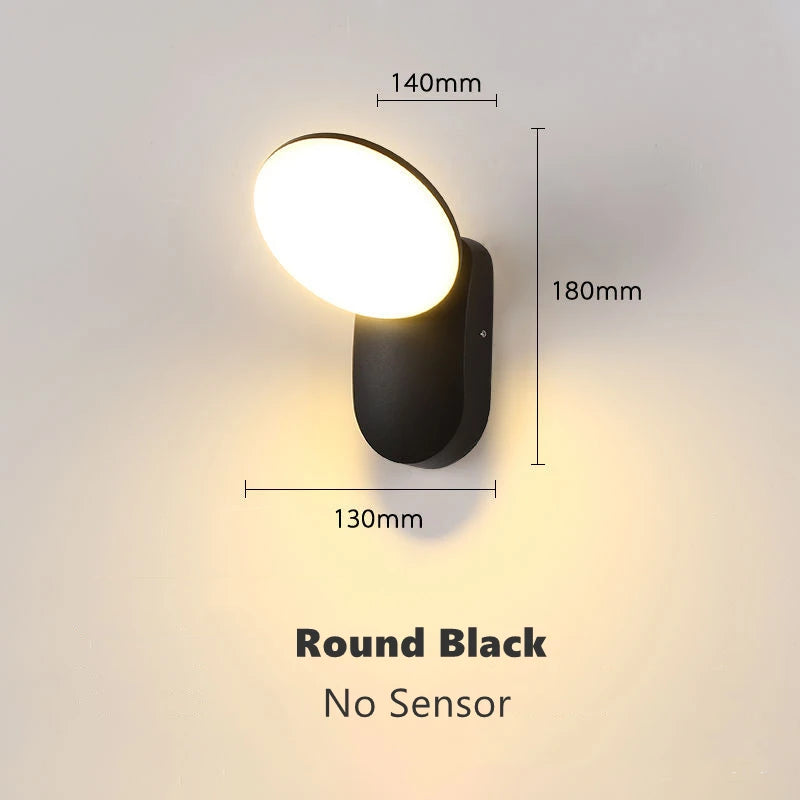 LED-Außenwandleuchte mit Bewegungssensor, wasserdicht, dekorativ