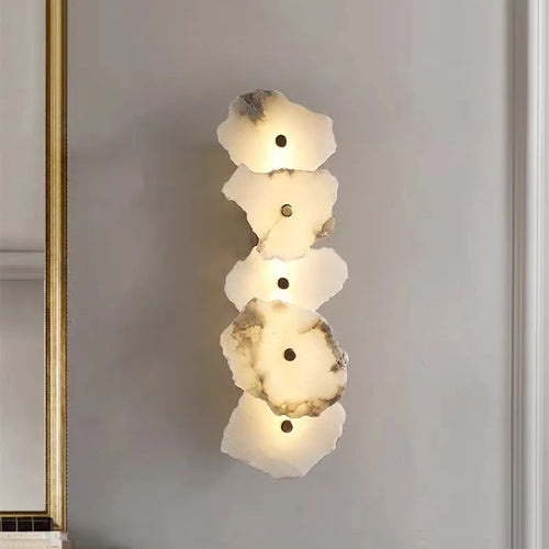 Applique murale de luxe en laiton avec marbre espagnol créative