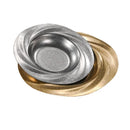 assiette creuse retro inox pour salade pates dessert