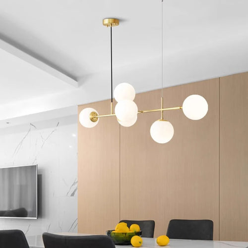 Moderner LED-Kronleuchter für das Esszimmer – dekorative Innenleuchte - vue 5 sur 8