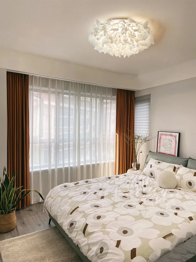 plafonnier acrylique créatif à pétales pour décoration intérieure moderne - vue 6 sur 7
