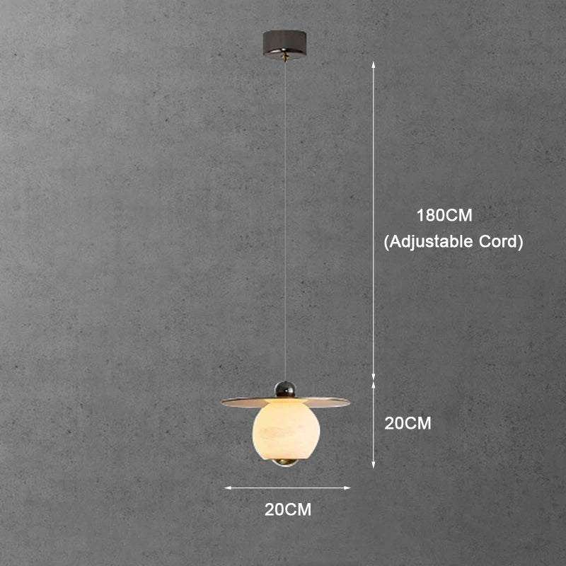 suspension nordique en boule de marbre pour intérieur - vue 5 sur 8