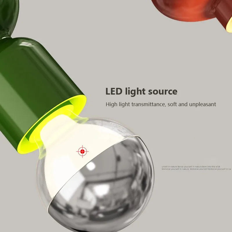 Minimalistische nordische LED-Pendelleuchte für elegantes Interieur - vue 6 sur 12