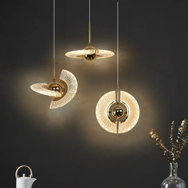 Suspension moderne rotative multi-style Led lumières rondes maison intérieure salon escalier couloir Art décor éclairage de plafond