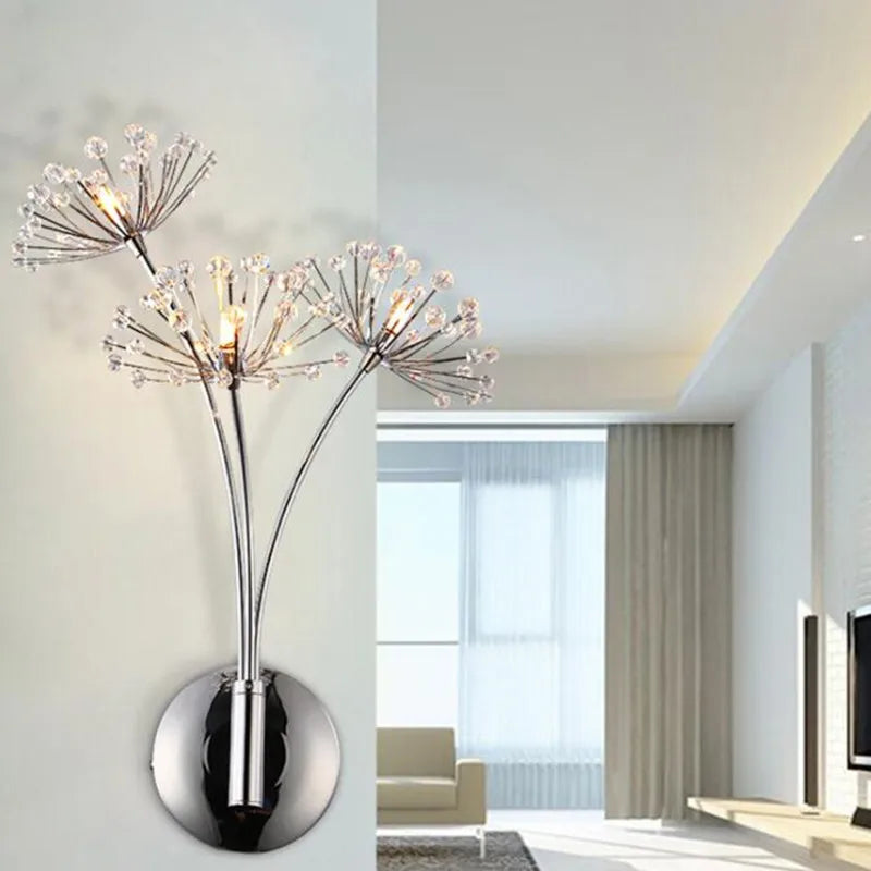 applique murale nordique en forme de pissenlit design créatif à led - vue 5 sur 7