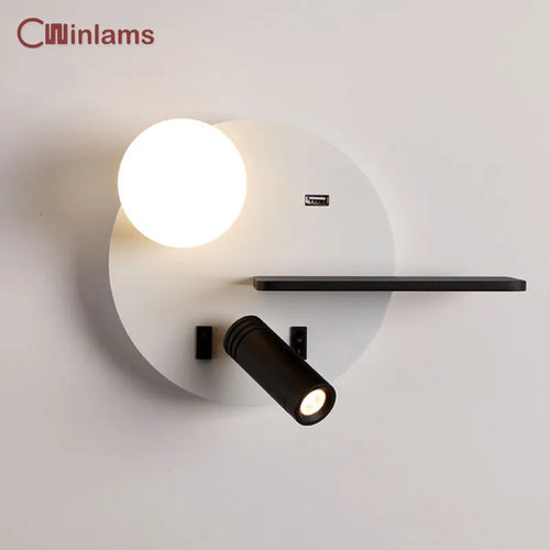 LED-Wandleuchte mit USB-Ladefunktion für Mobiltelefone - vue 2 sur 10