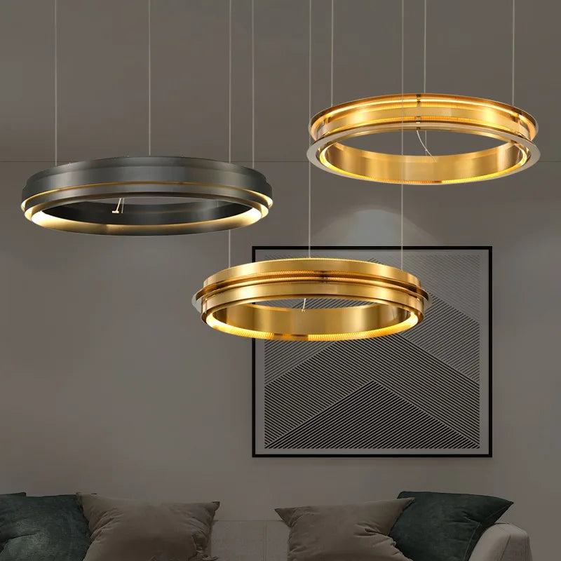 lustre led minimaliste post-moderne italien créatif - vue 2 sur 12
