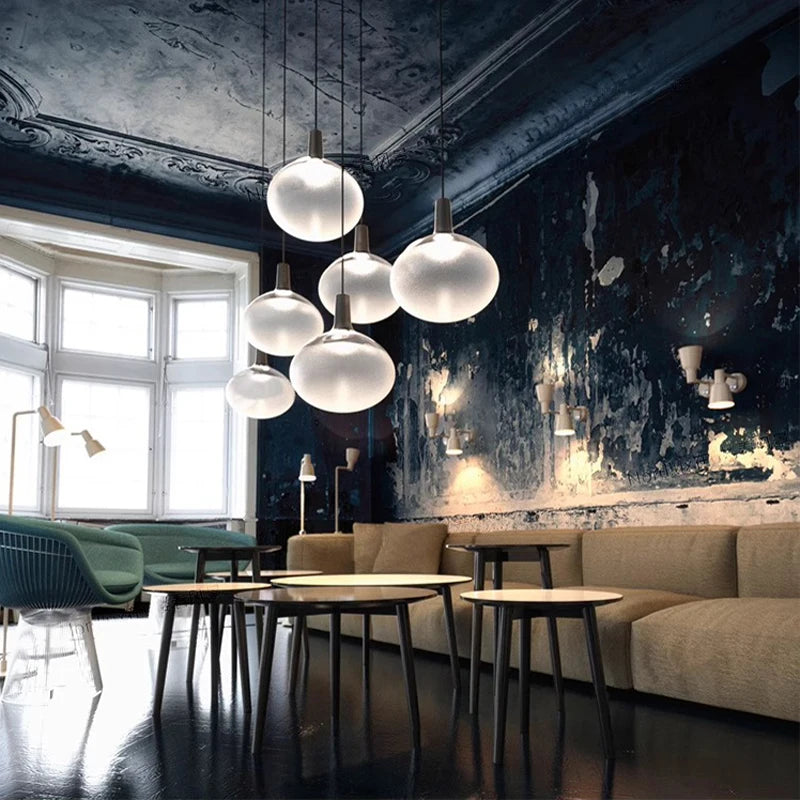 plafonnier led minimaliste en verre blanc mat design élégant moderne - vue 4 sur 9