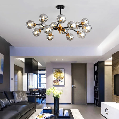 Nordischer Kronleuchter aus Glas für elegante Inneneinrichtung - vue 3 sur 10