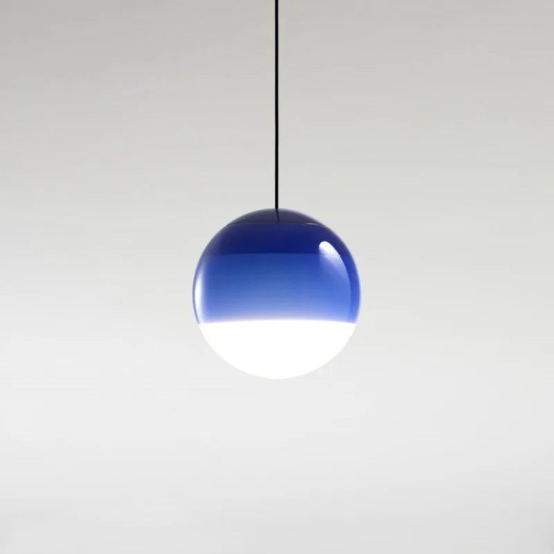 Moderner LED-Kronleuchter aus Farbverlauf-Glas für den Innenbereich