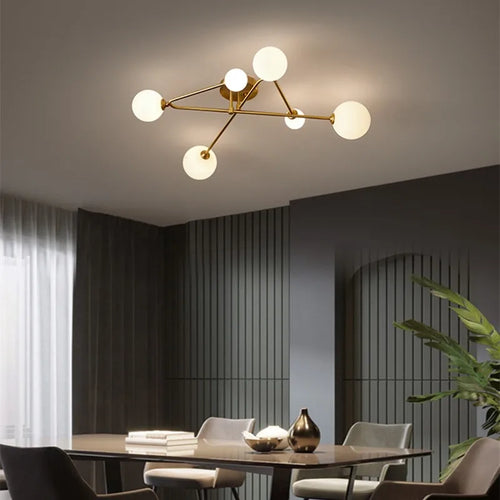 Moderner Kronleuchter aus Kupfer für ein elegantes Interieur - vue 5 sur 10