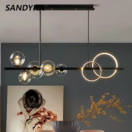 Moderner Kronleuchter aus Glas mit elegantem Design für Ihr Interieur - vue 2 sur 14