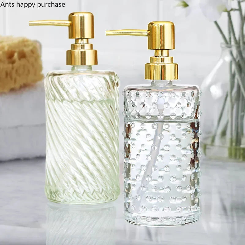 bouteille en verre pour lotion désinfectant et distributeur de savon - vue 5 sur 15