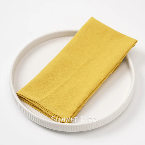 Serviette de table coton lavé vintage lot 10