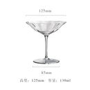 Verres à vin cristal style rétro rayures fleurs