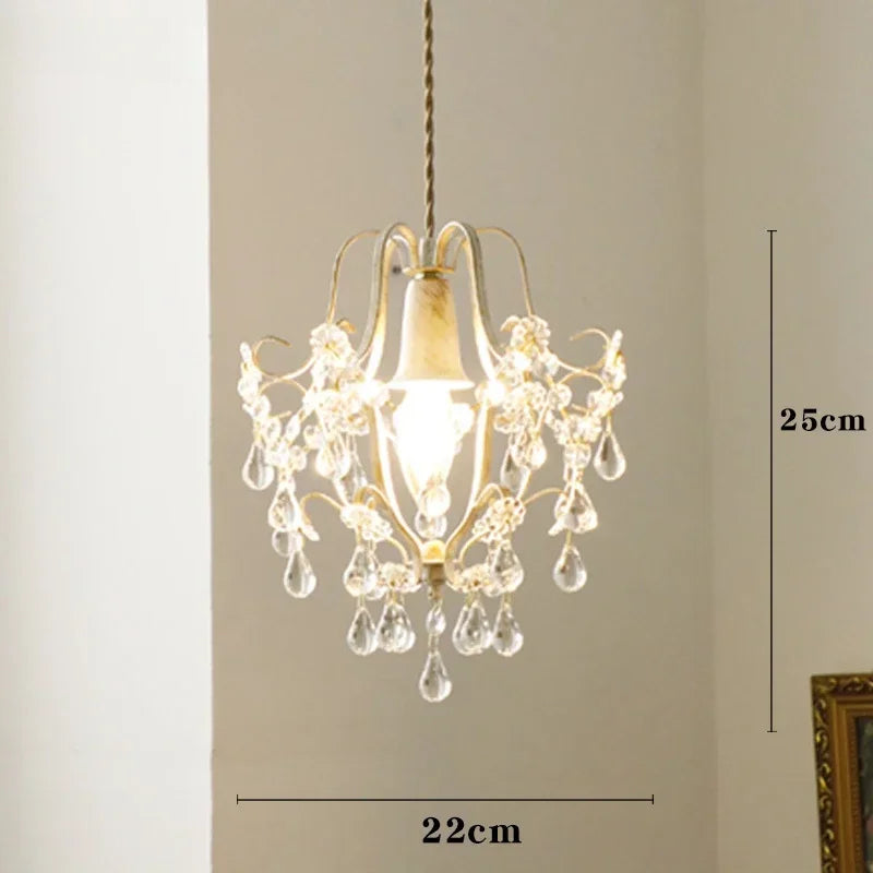 suspension rétro en cristal forme goutte d'eau pour décoration élégante - vue 8 sur 8
