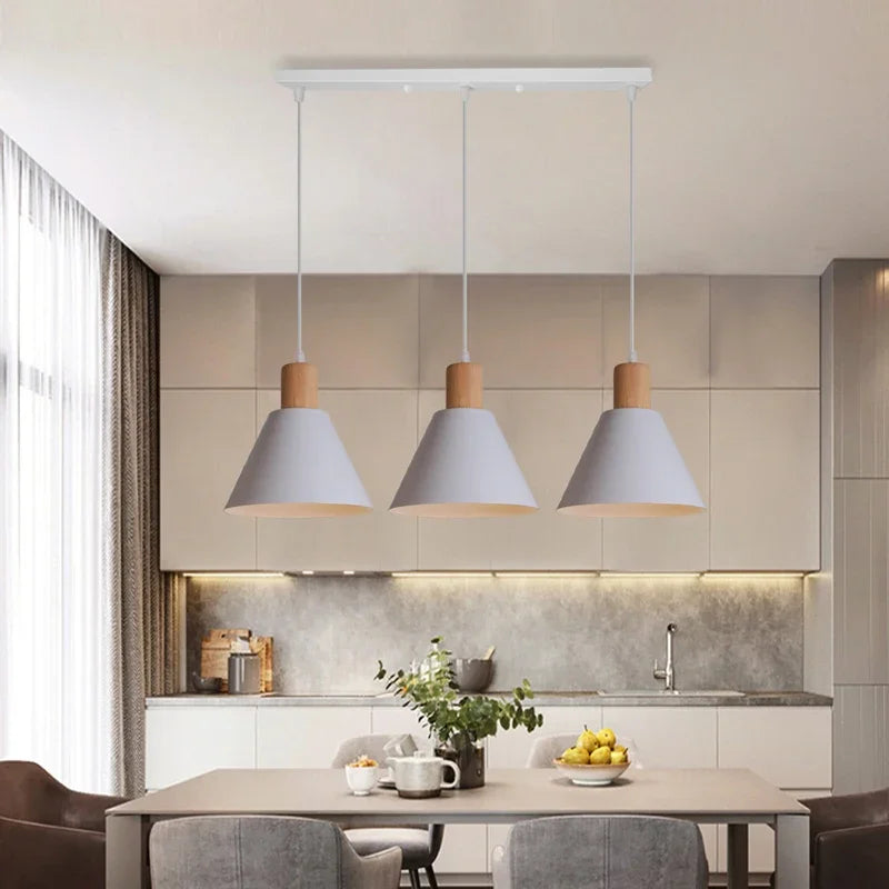 suspension moderne minimaliste à trois têtes pour éclairage intérieur - vue 3 sur 10