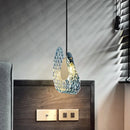 Moderne Pendelleuchte aus Glas mit Blumenmuster