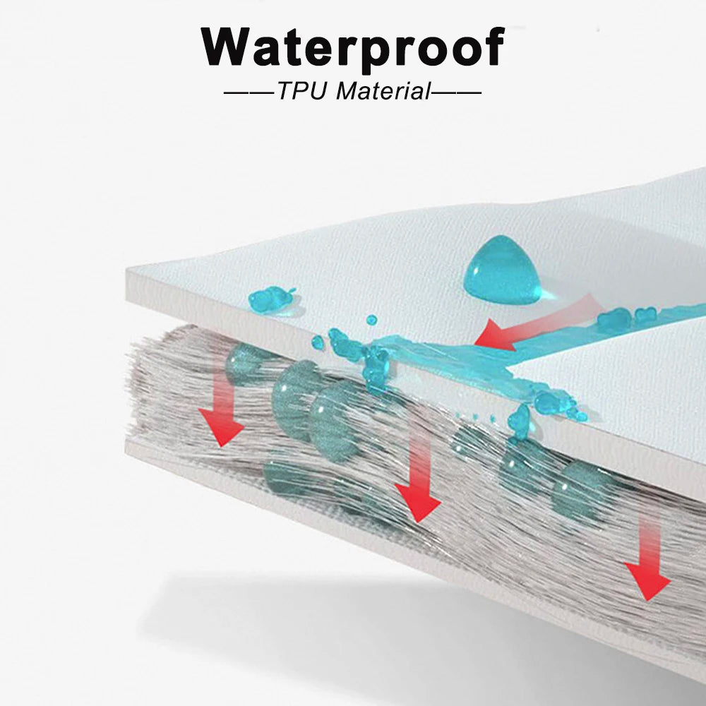 Waterproof Cotton Mattress Cover, Throw Fitted Sheet, Bed Replacement Protector, Single, Double, 140, 160, Muti Size Bed Sheets