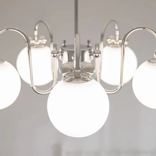 plafonnier led suspendu en forme d'arc romantique décoratif - vue 5 sur 12