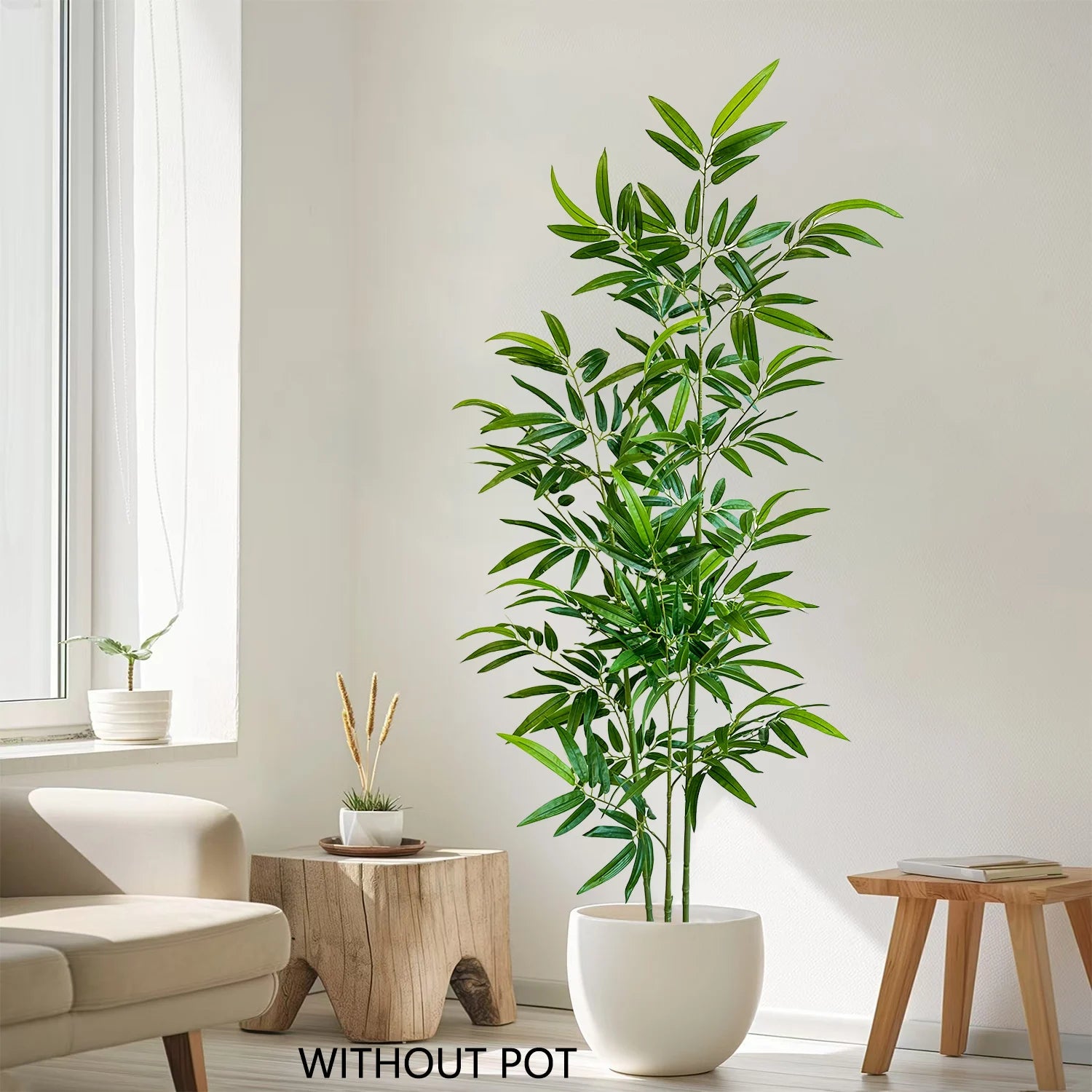 lot de 3 branches de bambou artificielles pour décoration intérieure festive - vue 4 sur 10