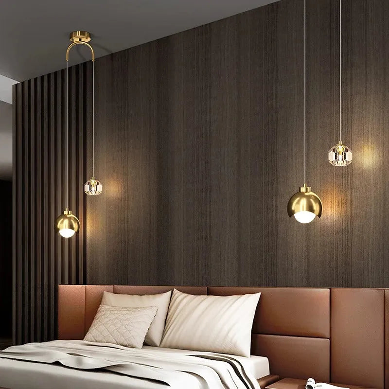 Lustre LED en cristal de luxe nordique - vue 6 sur 14