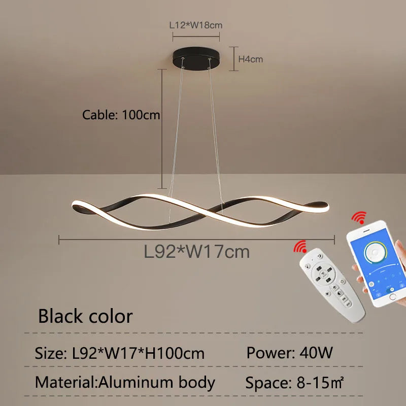 lustre moderne intelligent avec alexa pour intérieur design
