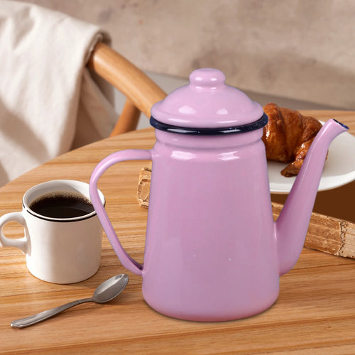 Cafetiere emaillee vintage 1 1l style retro polyvalente