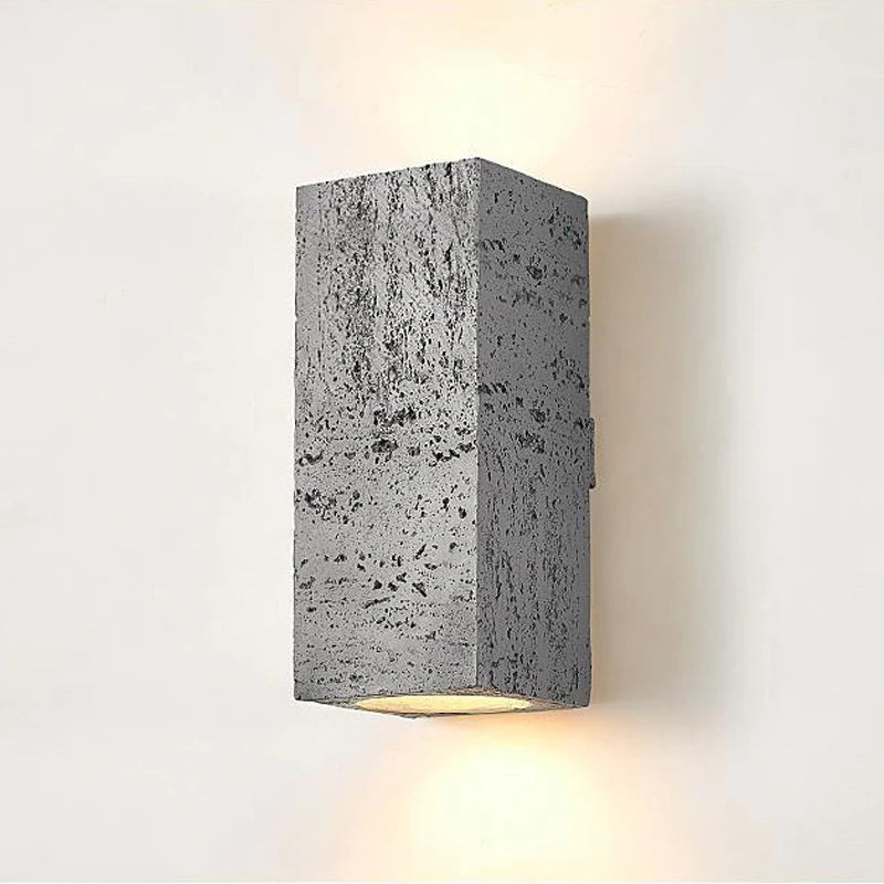 Nordische LED-Wandleuchte Wabi-sabi aus Zement retro