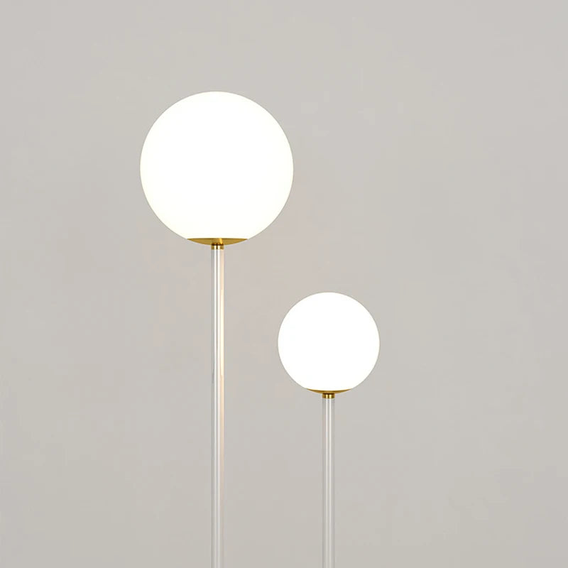 lampadaire en métal avec 3 gradations verre simple - vue 6 sur 9