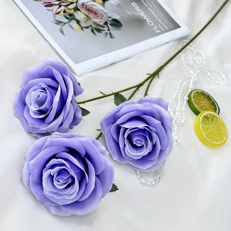 branches de roses artificielles en soie pour décoration élégante - vue 17 sur 40