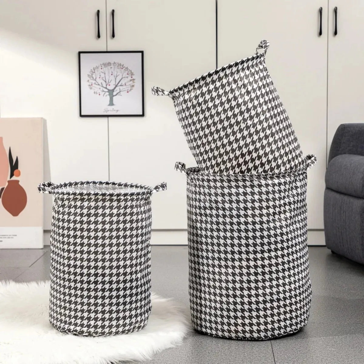 panier pliable pour linge jouets rangement enfants et dortoirs - vue 11 sur 19