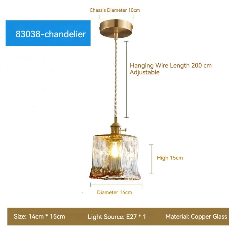 Moderne LED-Glas-Pendelleuchte für die Innendekoration - vue 12 sur 20