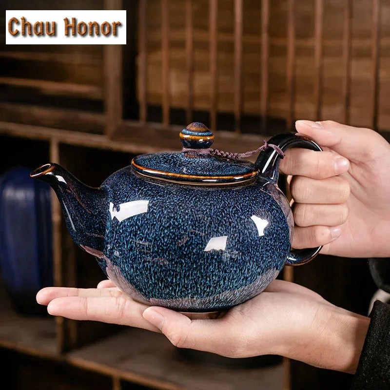 Théière temmoku rétro céramique grande capacité 800 ml