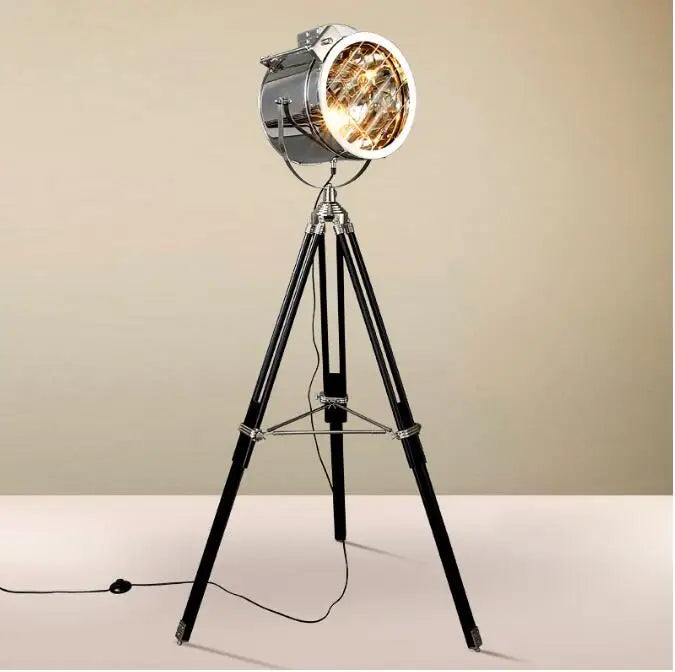 Lampadaire Led industriel américain rétro Vintage avec trépied - vue 3 sur 8
