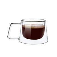 Tasse expresso verre double paroi 200 ml anse