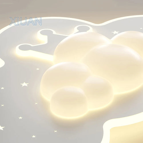 Romantische Deckenleuchte Wolke für Kinderzimmer oder Babyzimmer - vue 5 sur 7