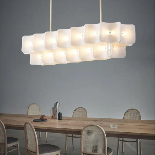 Moderner LED-Kronleuchter aus Acryl mit variabler Dimmung - vue 3 sur 9
