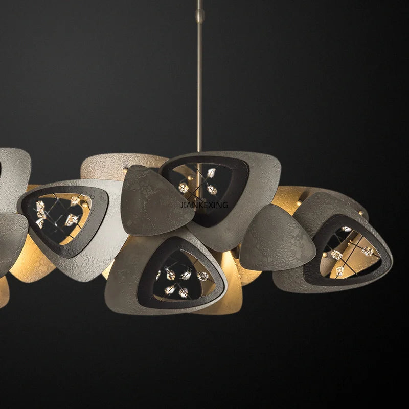 Postmodern LED lustre salle à manger salon longue suspension lumière Restaurant Bar café cristal luxe suspension luminaire - vue 5 sur 11