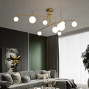 lustre moderne en verre style nordique pour décoration intérieure