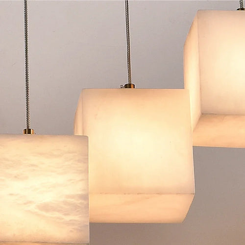 Kronleuchter aus spanischem Marmor im minimalistischen chinesischen Stil für elegantes Interieur - vue 6 sur 15